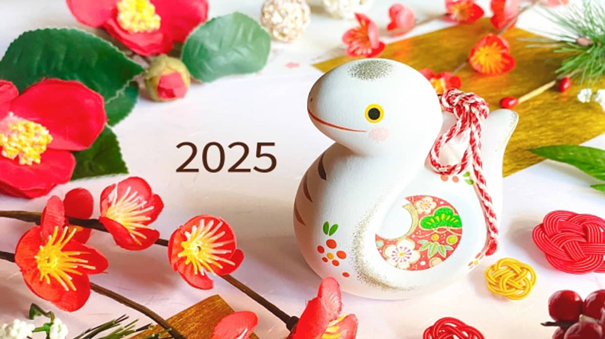 2025年の干支ヘビ1匹の写真